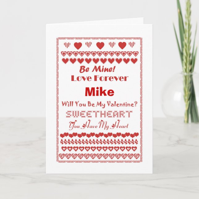 Cartes Pour Fêtes Annuelles Mike Happy Valentine (Devant)