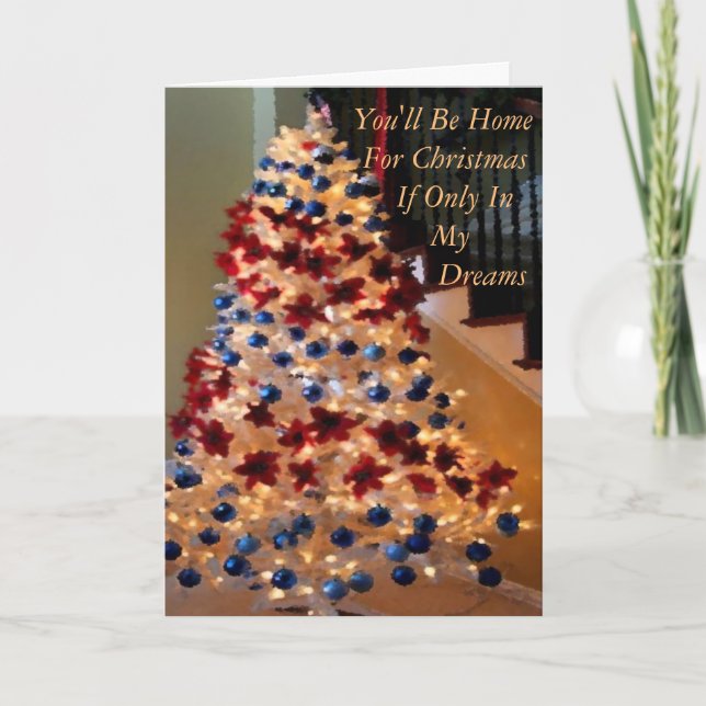 Cartes Pour Fêtes Annuelles Militaire ou loin de la maison Noël (Devant)