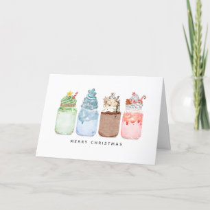 Cartes Pour Fêtes Annuelles Milkshakes de fête de Noël
