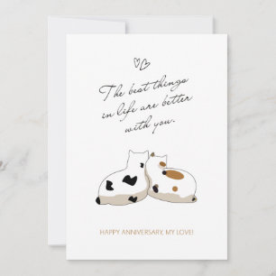 Cartes Pour Fêtes Annuelles Mini couples romantiques heureux anniversaire