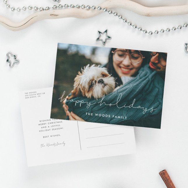 Cartes Pour Fêtes Annuelles Mini écrit à la main Happy Holidays photo (Créateur téléchargé)