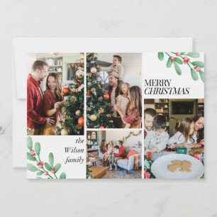 Cartes Pour Fêtes Annuelles Mini Élégant Noël Simple 4 Photo