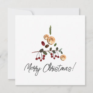 Cartes Pour Fêtes Annuelles Mini Joyeux Noël feuillage forestier de Noël