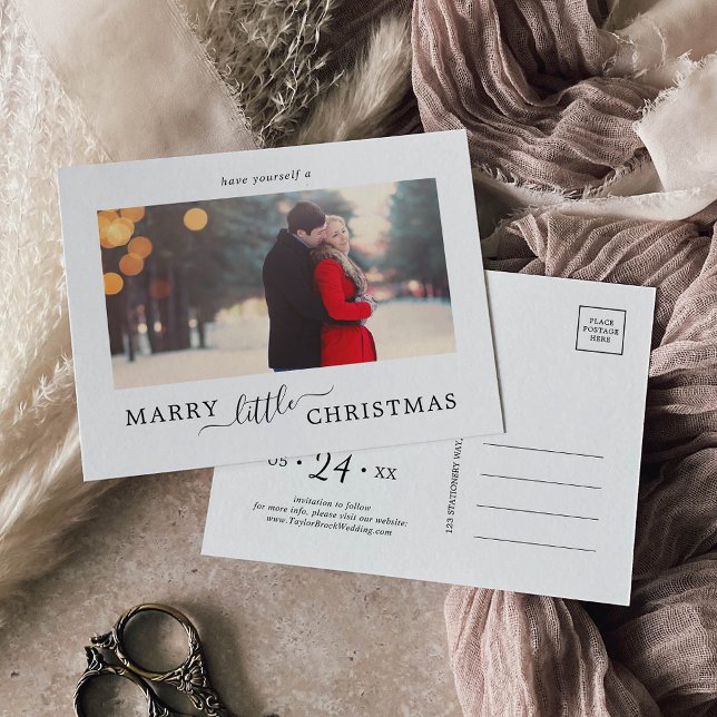 Cartes Pour Fêtes Annuelles Mini marié Petit Noël Sauvegarder la date (Créateur téléchargé)
