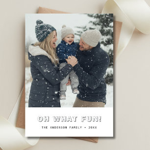 Cartes Pour Fêtes Annuelles Mini Oh Quel Amusant Noël Famille Photo