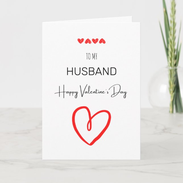 Cartes Pour Fêtes Annuelles Mini-Script simple Coeur Saint-Valentin (Devant)