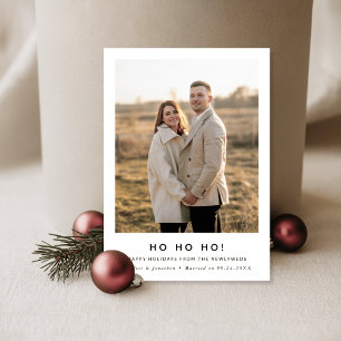 Cartes Pour Fêtes Annuelles Miniature Ho Ho Christmas photo nouvellement marié