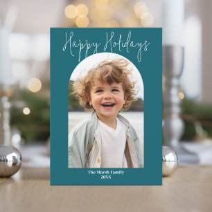 Cartes Pour Fêtes Annuelles Miniature moderne - botanique vert turquoise
