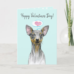 Cartes Pour Fêtes Annuelles Miniature pinscher portrait chien mignon chiot amo