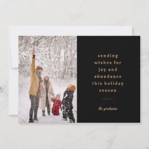 Cartes Pour Fêtes Annuelles Minimal Typographique Noir Envoi de Vœux