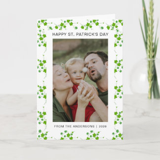 Cartes Pour Fêtes Annuelles Minimalist lucky shamrock st. Patrick's Day Photo