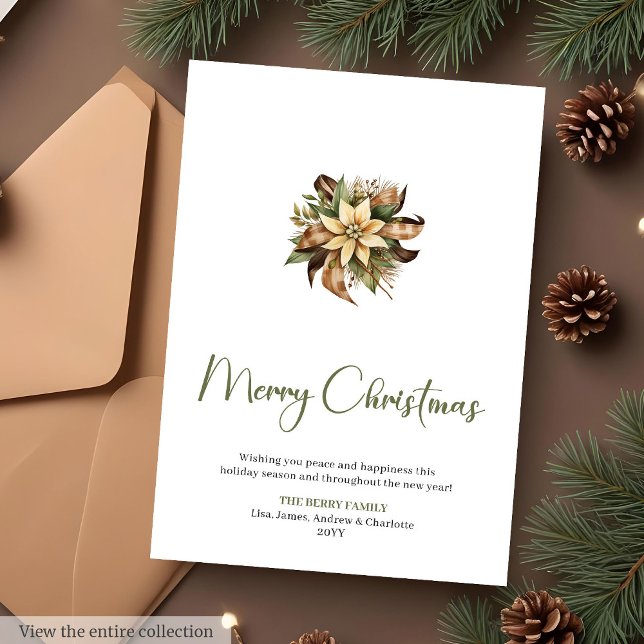 Cartes Pour Fêtes Annuelles Minimalist Pine Wreath Holiday Christmas Greeting  (Minimalist Pine Wreath Holiday Christmas Greeting Card

)