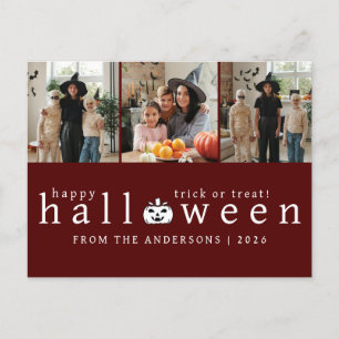 Cartes Pour Fêtes Annuelles Minimaliste moderne Éffrayant Happy Halloween 3 Ph