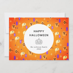 Cartes Pour Fêtes Annuelles Minimaliste moderne Éffrayant Happy Halloween 3 Ph