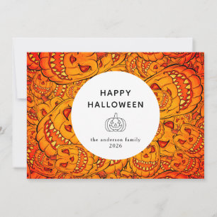 Cartes Pour Fêtes Annuelles Minimaliste moderne Éffrayant Happy Halloween 3 Ph