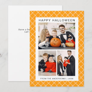Cartes Pour Fêtes Annuelles Minimaliste moderne Éffrayant Happy Halloween 3 Ph