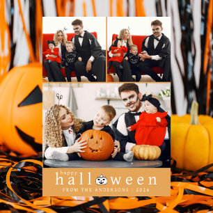 Cartes Pour Fêtes Annuelles Minimaliste moderne Éffrayant Happy Halloween 3 Ph
