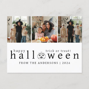 Cartes Pour Fêtes Annuelles Minimaliste moderne Éffrayant Happy Halloween 3 Ph