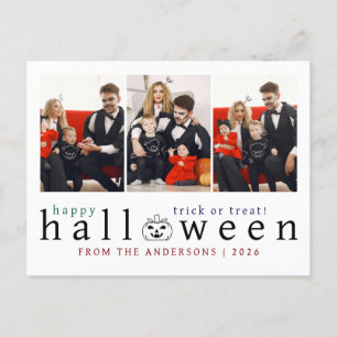 Cartes Pour Fêtes Annuelles Minimaliste moderne Éffrayant Happy Halloween 3 Ph