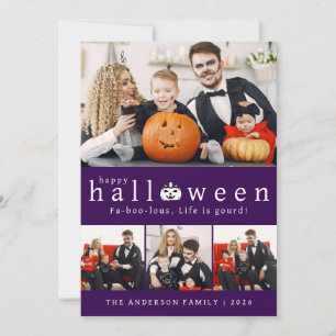 Cartes Pour Fêtes Annuelles Minimaliste moderne Éffrayant Happy Halloween 4 Ph