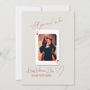 Cartes Pour Fêtes Annuelles Minimaliste Moderne  Rouge Tout Ce Dont Vous Avez 