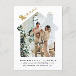 Cartes Pour Fêtes Annuelles Minimaliste Nouvelle Photo Home Gold Père Noël Sle