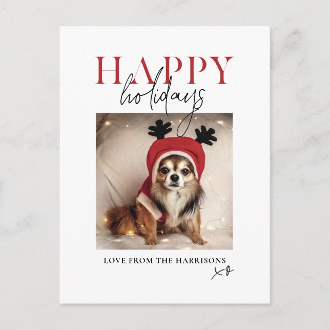Cartes Pour Fêtes Annuelles Minimisez votre animal de compagnie photo votre me (Devant)