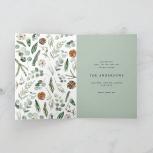 Cartes Pour Fêtes Annuelles Minimum moderne 1 photo Noël élégant script