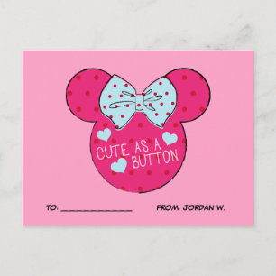 Cartes Pour Fêtes Annuelles Minnie   Cute comme un bouton