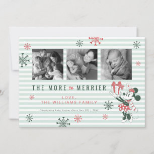 Cartes Pour Fêtes Annuelles Minnie Plus le Merrier Nouvel Enfant Noël