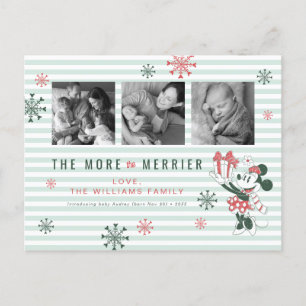 Cartes Pour Fêtes Annuelles Minnie Plus le Merrier Nouvel Enfant Noël