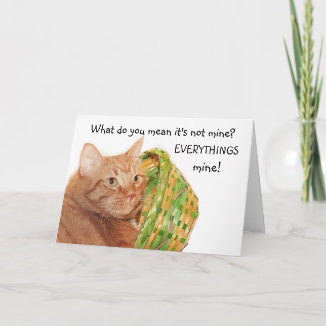 Cartes Pour Fêtes Annuelles Minou de Pâques (Devant)