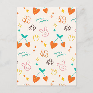 Cartes Pour Fêtes Annuelles Minuscule mignon abstrait