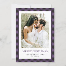 Minuscule violet Plaid Photo Joyeux Noël