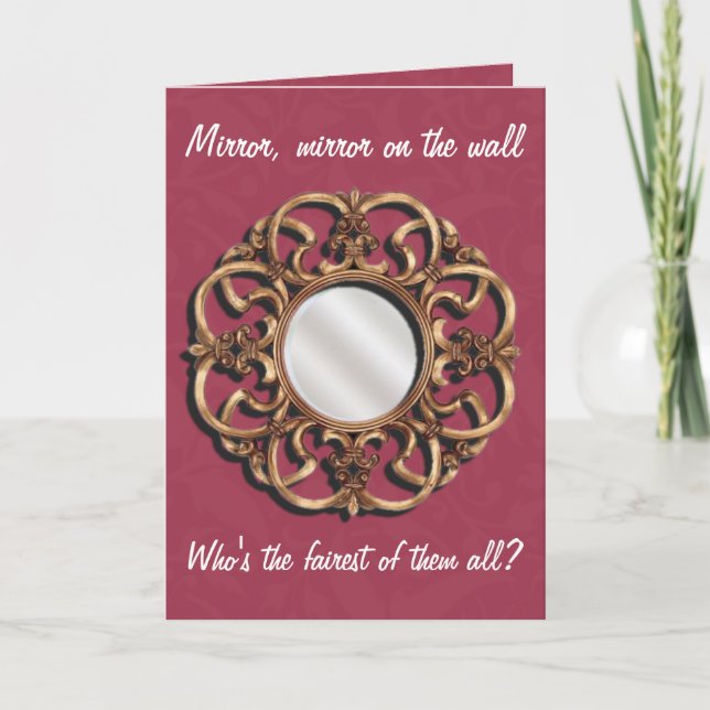 Cartes Pour Fêtes Annuelles Miroir, Miroir Sur Le Mur (Devant)