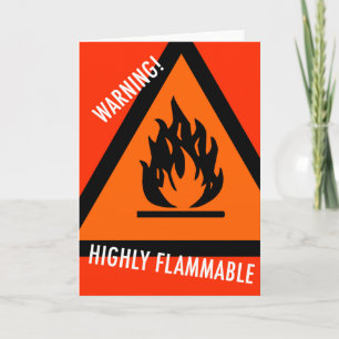 Cartes Pour Fêtes Annuelles Mise en garde: "Retardateur de flamme"