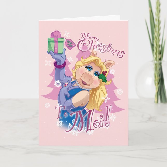 Cartes Pour Fêtes Annuelles Miss Piggy| Joyeux Noël à Moi ! (Devant)