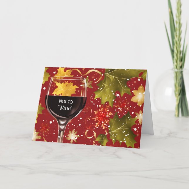 Cartes Pour Fêtes Annuelles Missing You Christmas Holidays Funny Wine (Devant)