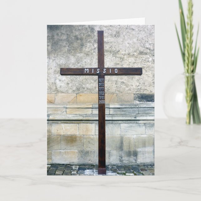 Cartes Pour Fêtes Annuelles mission croisée (Devant)