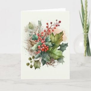 Cartes Pour Fêtes Annuelles Mistletoe aquarelle