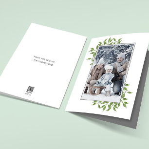 Cartes Pour Fêtes Annuelles Mistletoe Botanical Christmas Photo Card Élégant