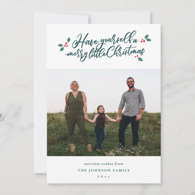 Cartes Pour Fêtes Annuelles Mistletoe Merry Little Christmas (Devant)