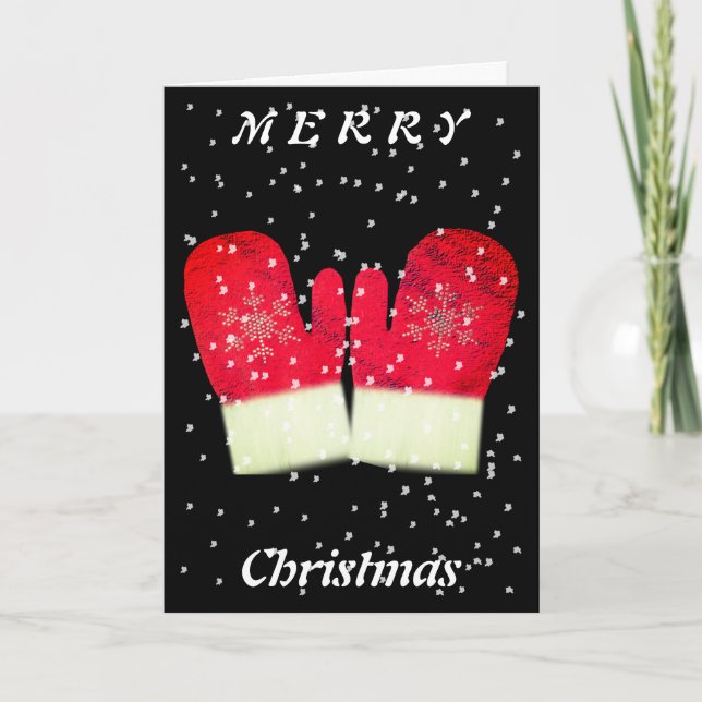 Cartes Pour Fêtes Annuelles Mittens (Devant)