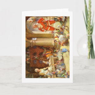 Cartes Pour Fêtes Annuelles Mme Claus & Santas Elves cuire des cookies de Noël