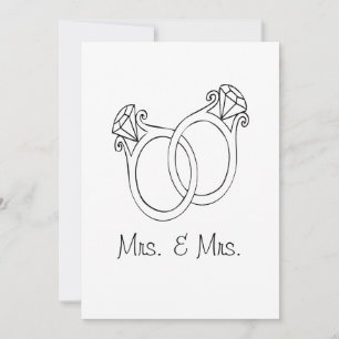 Cartes Pour Fêtes Annuelles Mme & Mme Mariage Card