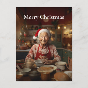 Cartes Pour Fêtes Annuelles Mme Père Noël Baking Cake
