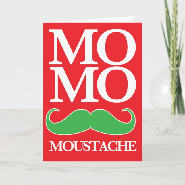 Cartes Pour Fêtes Annuelles Mo Merry Mustache Card (Devant)