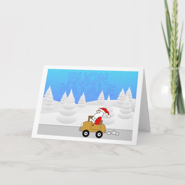 Cartes Pour Fêtes Annuelles Mobile de Père Noël - Italien (Devant)