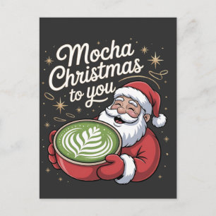 Cartes Pour Fêtes Annuelles Mocha Noël à vous Café vert Matcha