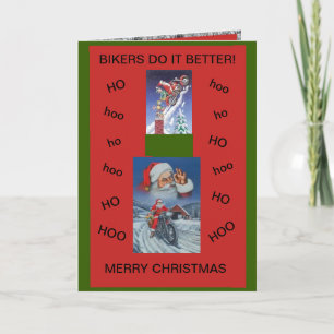 Cartes Pour Fêtes Annuelles Mocycle Christmas Card/Bikers do it better